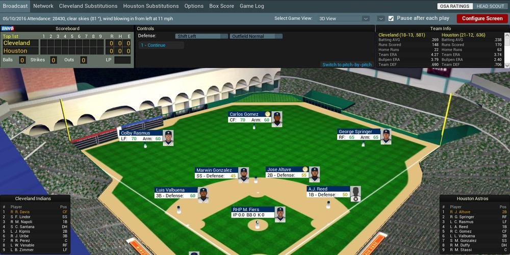 Out Of The Park Baseball 25 game screen