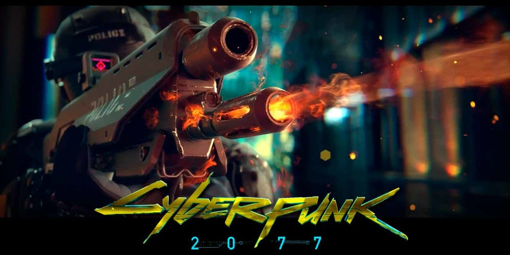 Cyberpunk 2077 man with weapon
