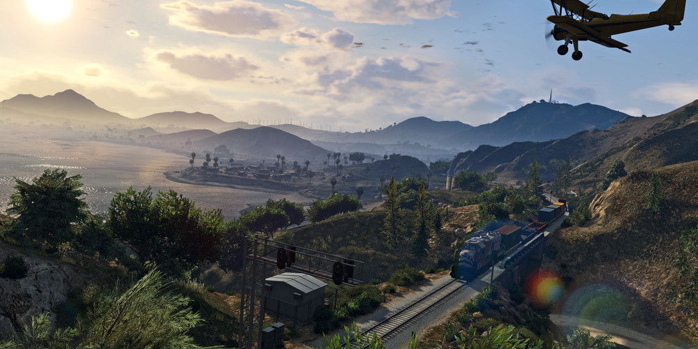  Grand Theft Auto V game screen airplane