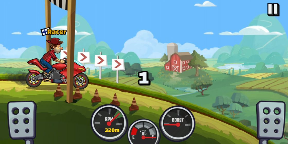 Hill Climb Racing 2 game screen