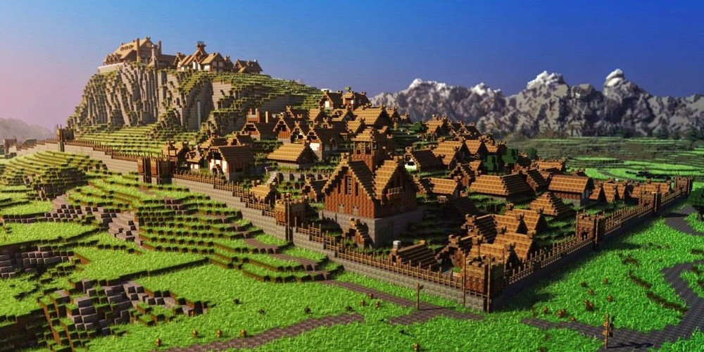 game town in Minecraft