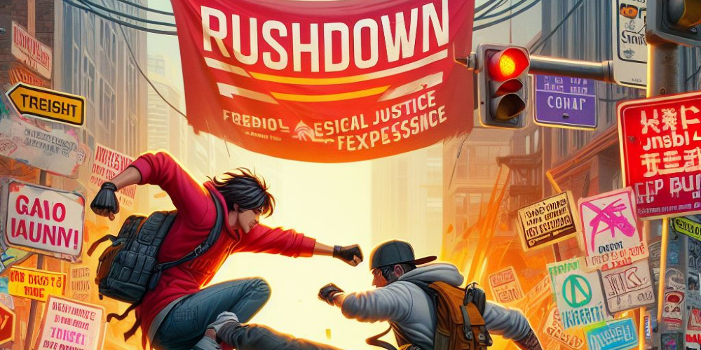 Rushdown Revolt game logotype
